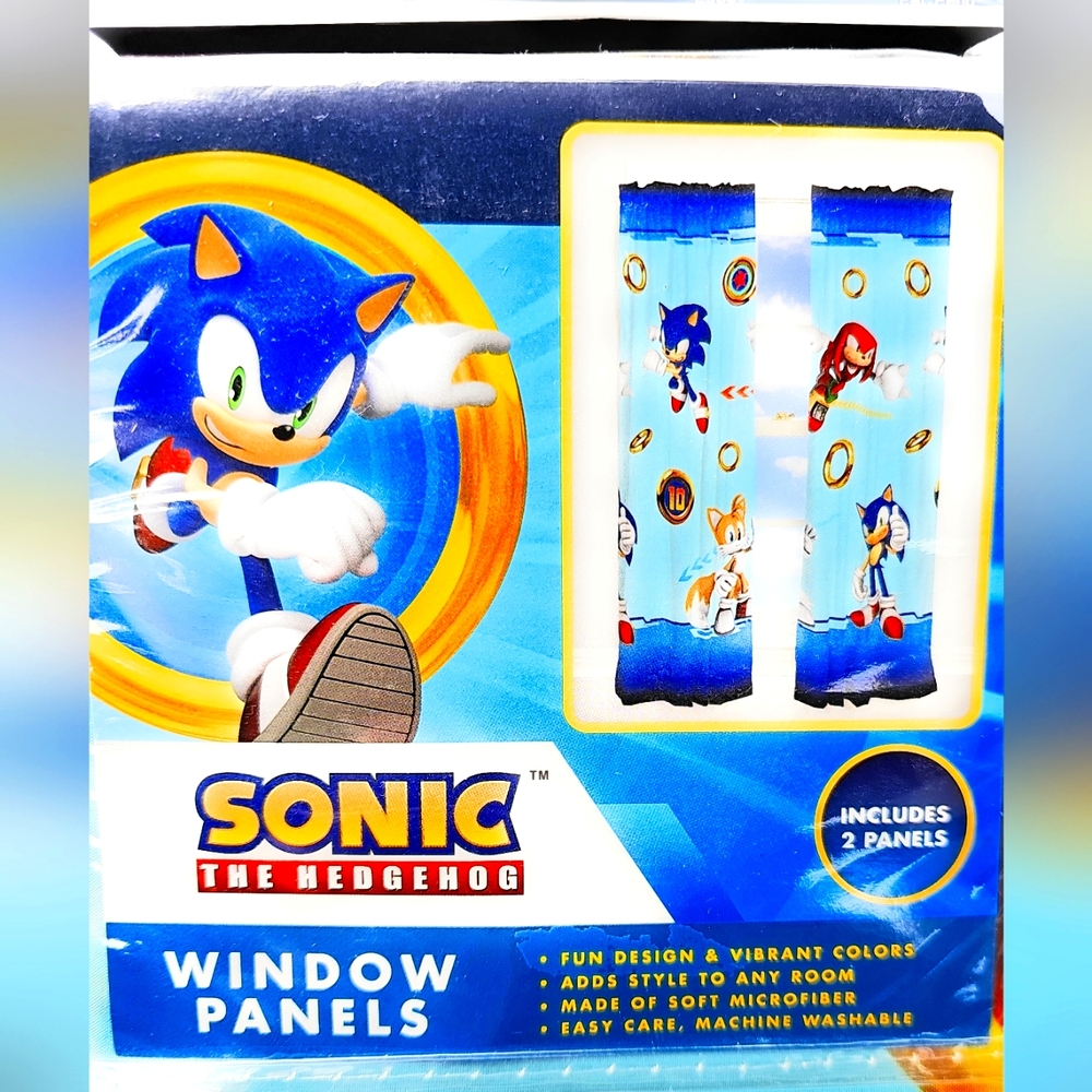 Sonic The Hedgehog Curtains 2 panels